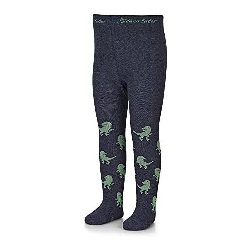 Sterntaler strumpfhose t-rex collant, blu mel, 4 anni bimbo