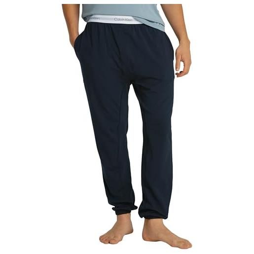 Calvin Klein uomo pantaloni da jogging jogger in cotone elasticizzato, nero (black), s
