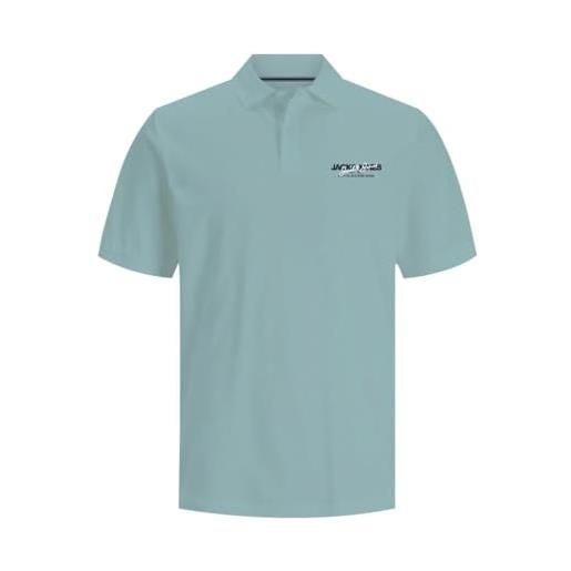 JACK & JONES jjalvis polo ss, gray mist, s uomo