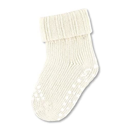 Sterntaler abs-krabbelsöckchen wolle calza per bambini, ecru, 18 unisex-bimbi