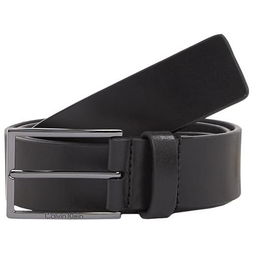 Calvin Klein uomo cintura clean essential in pelle, nero (ck black smooth), 120 cm