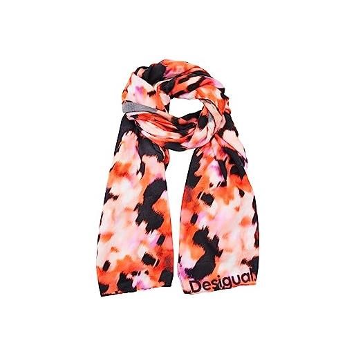 Desigual accessori donna fabric rettangle foulard accessori tessuto rettangolare, colore: rosso, taglia unica