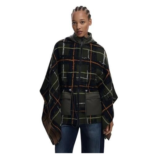 Desigual poncho_checks khaki aldam, 4002 khaki, u
