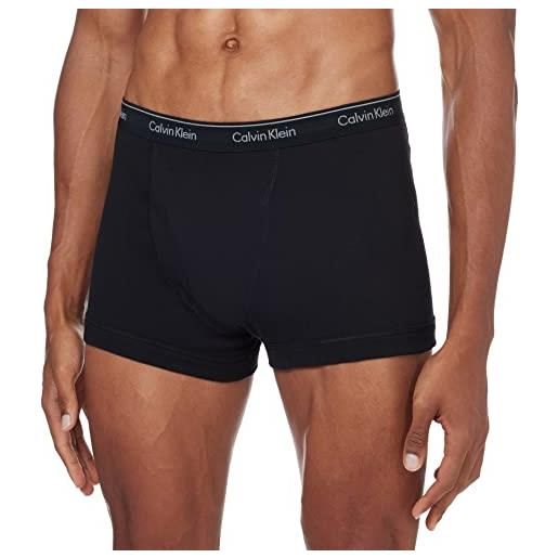 Calvin Klein pantaloncino boxer uomo confezione da 3 100% cotone, nero (black/black/black), s