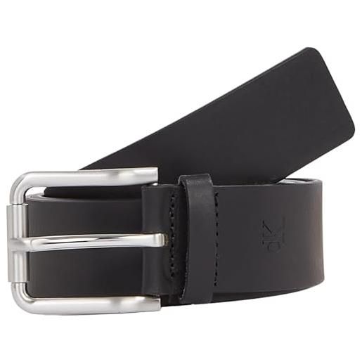 Calvin Klein uomo cintura classic roller casual in pelle, nero (black), 125 cm