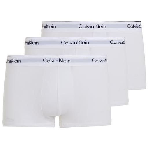 Calvin Klein jeans boxer uomo, pacco da 3, bianco (white/ white/ white), s