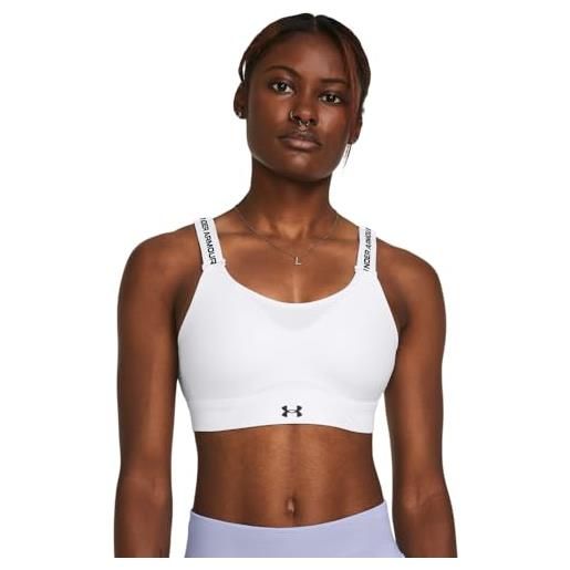 Under Armour donna infinity high bra, reggiseno sportivo con spalline incrociate per un alto sostegno in palestra