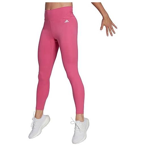 adidas donna training essentials high-waisted 7/8 leggings, preloved fuchsia, m