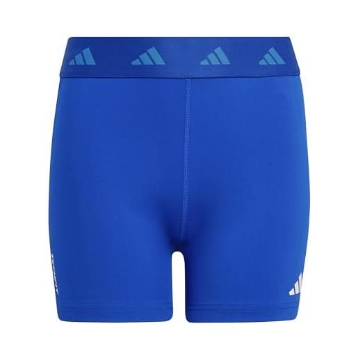 adidas fille techfit short leggings, team royal blue/bright royal/white, 9-10 years