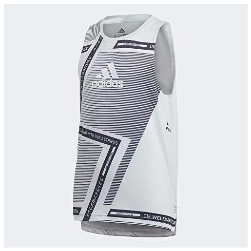 adidas jg tr br sl tee maglietta senza maniche da bambina, bambina, maglietta senza maniche, fm5834, bianco (matcie/tinley/blanco), 110 (4/5 años)