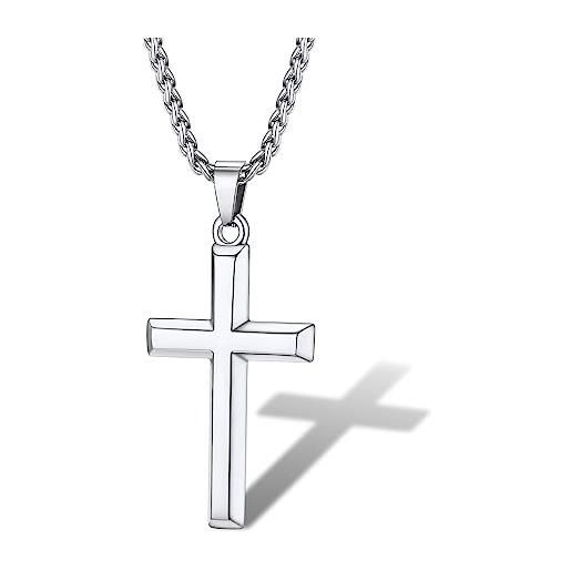 Collana Con Ciondolo Religioso A Forma Di Croce Cristiana Dell'Ascensione Di Gesù, In Argento Massiccio 925, Regalo Per Compleanno, Natale, Accessorio Di Gesù Cristo. - Italia - Foto 9
