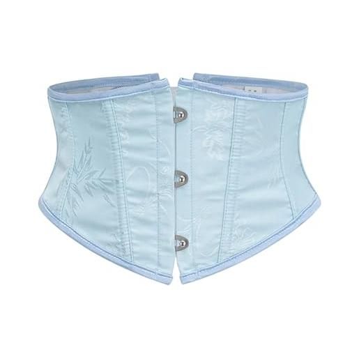 Ksikdeg cintura elastica a vita alta, 8 colori, 5 misure, modellante, indumento intimo, per uso quotidiano, corsetto da donna, blu cielo, xxl