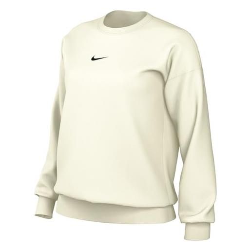 Nike felpa da donna nsw phoenix fleece os crew women's oversized crewneck per adulti dq5733-133, vela/nero, xl