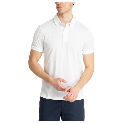 Emporio Armani polo manica corta da uomo marchio, modello 8n1f961juvz, realizzato in sintetico. L bianco