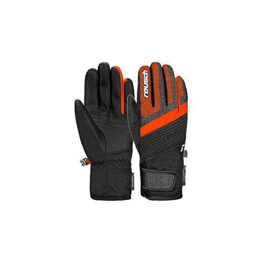 Reusch duke r-tex® xt junior con membrana impermeabile, guanti sportivi altamente attivi da sci, guanti da neve per slitta, piacevolmente caldi e regolabili dall'umidità