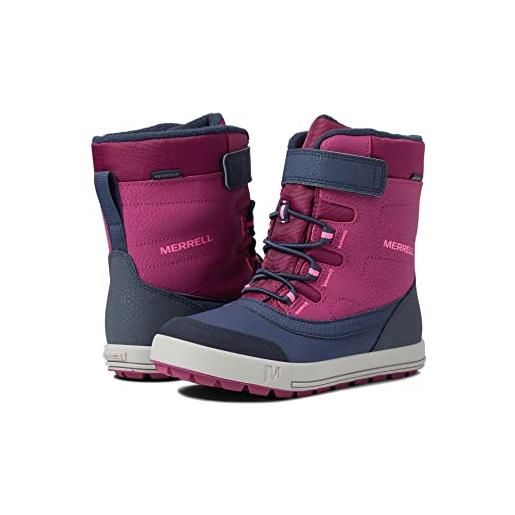 Merrell snow storm wtrpf, mocassino, berry navy, 32 eu