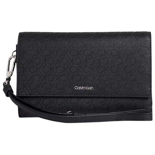 Calvin Klein ck must large trifold xl lv04f1031g, portafogli donna, black (black), os