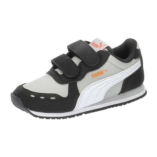 PUMA cabana racer sl 20 v inf, scarpe da ginnastica unisex-bimbi 0-24, ash gray white black 01, 42.5 eu