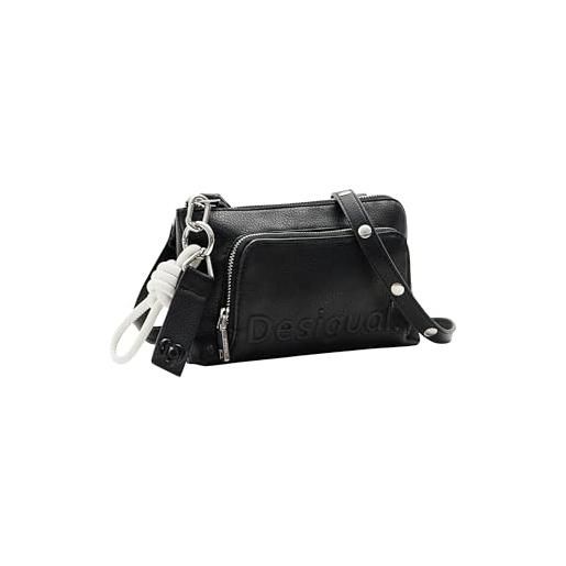 Desigual half logo 24 lisa crossbody bag black