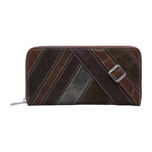 Desigual portafoglio mone fibonacci fiona long wallet dark caramel marrone