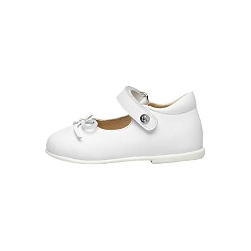 Naturino ballerine in pelle con fiocco, bianco-argento 22