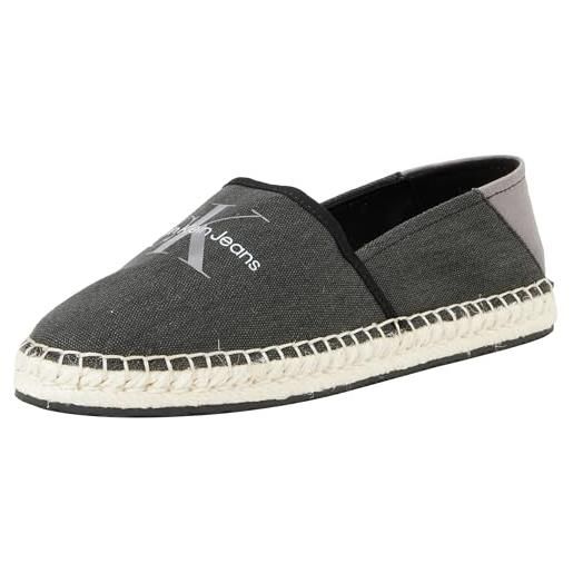 Calvin Klein jeans espadrillas donna scarpe in tela, multicolore (black/stormfront), 39
