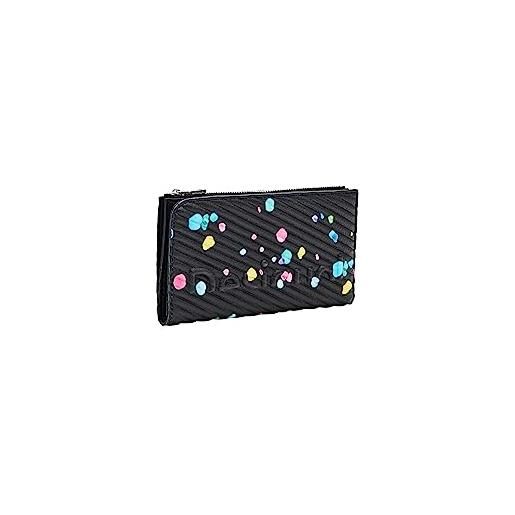 Desigual mone_splatter23 - portafoglio da donna, colore: nero, nero, 18.5