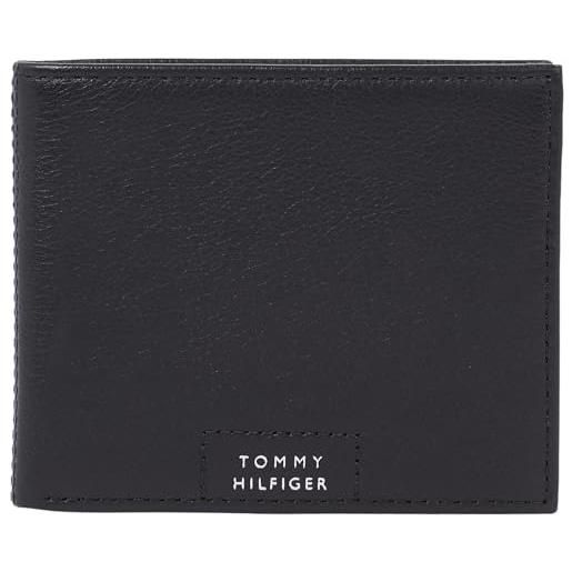 Tommy Hilfiger borsello uomo leather mini wallet in pelle, nero (black), taglia unica