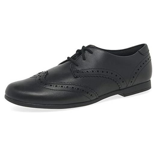 Clarks scala lace y, scarpe stringate derby bambine e ragazze, nero black leather 57, 37 eu larga