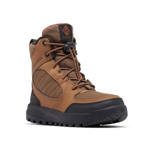 Columbia portlander omni-heat, stivali da neve unisex - bambini e ragazzi, light brown/spice , 38 eu