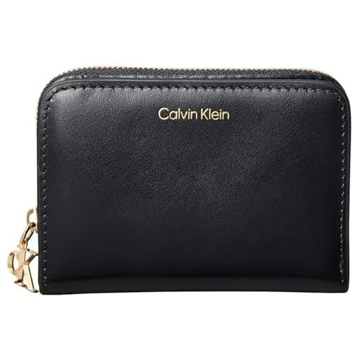Calvin Klein donna portafoglio medium flap zip around piccolo, nero (black), taglia unica