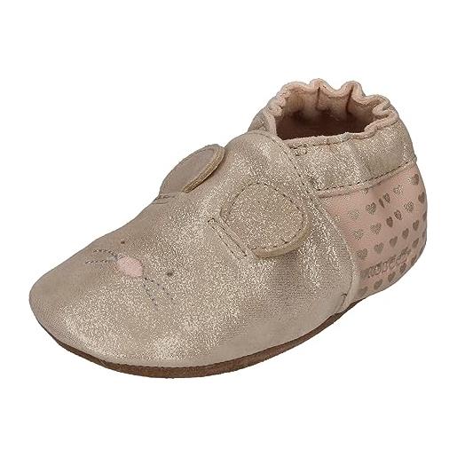 Robeez ragazza mouse nose pantofole, oro rosa, 23/24 eu