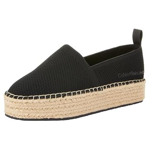 Calvin Klein jeans espadrillas donna zeppa, nero (black), 40