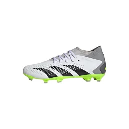 adidas unisex - adulto predator accuracy. 3 firm ground boots, cloud white / core black / lucid lemon, 46 eu