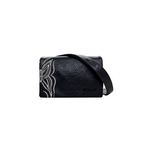 Desigual accessories pu hand bag, accessori in poliuretano donna, nero, taglia unica