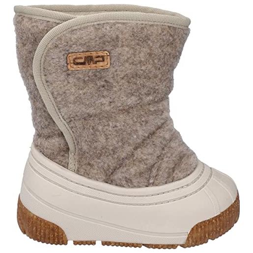 CMP eco baby latu snowboot shoes, stivali da neve unisex - bambini e ragazzi, bone mel, 26/27 eu