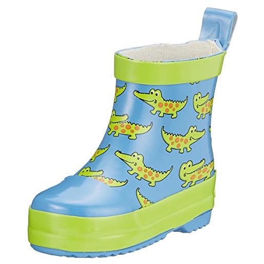 Playshoes stivali in gomma a semialbero, stivali in gomma a semialbero unisex - bambini e ragazzi, coccodrillo, 25 eu