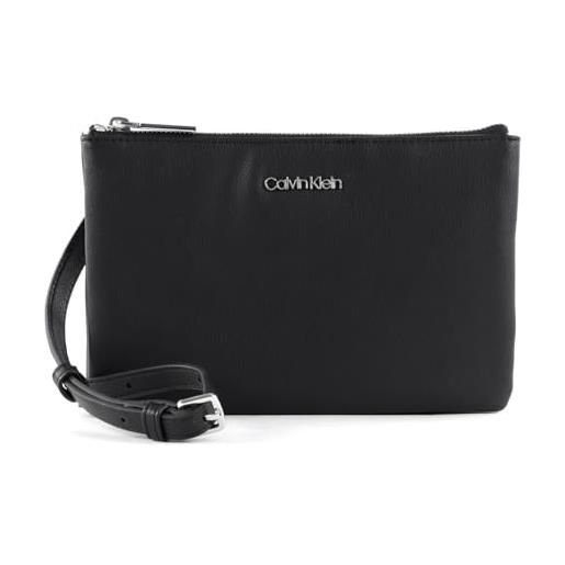 Calvin Klein donna borsa a tracolla ck must ew xbody piccola, nero (ck black), taglia unica