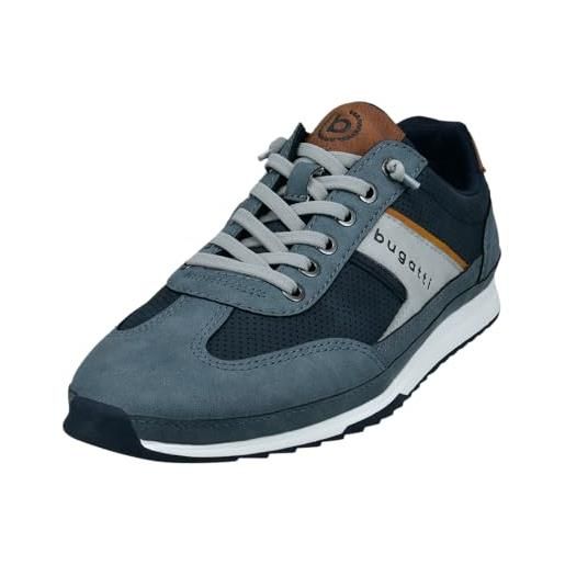 bugatti 321-a3a01, stringata uomo, blue dark blue, 44 eu