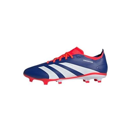 adidas unisex league football boots firm ground, lucid blue/cloud white/solar red, 42 eu