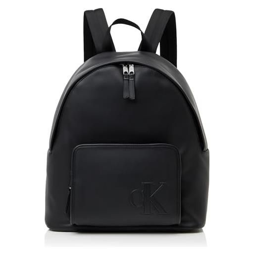 Calvin Klein uomo zaino sculpted impression con scomparto per laptop, nero (black), taglia unica