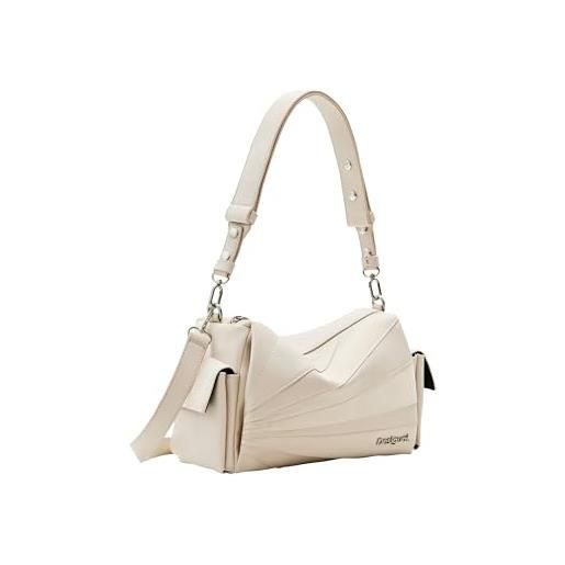 Desigual machina habana accessories - borsa a mano in poliuretano da donna, bianco, taglia unica