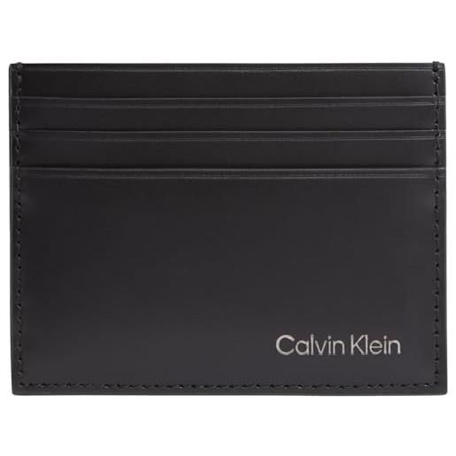 Calvin Klein uomo borsello smooth cardholder in pelle, nero (black), taglia unica