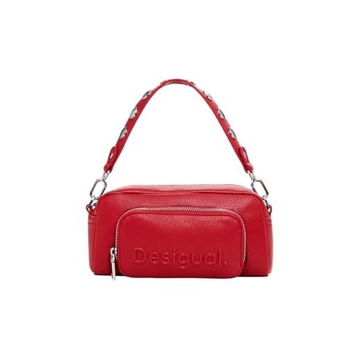 Desigual women's accessories pu across body bag, rosso, colore: rosso