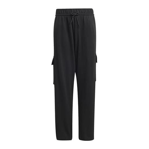adidas essentials cargo pants, pantaloni della tuta bambina, black/white, 