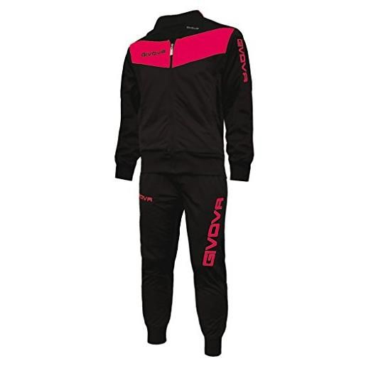 Givova visa, tuta da ginnastica uomo, multicolore (nero/fucsia), 3xl