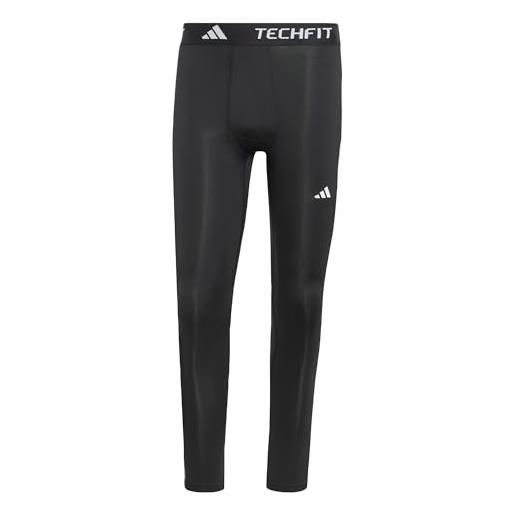 adidas homme techfit compression training 3-stripes long tight, black, l