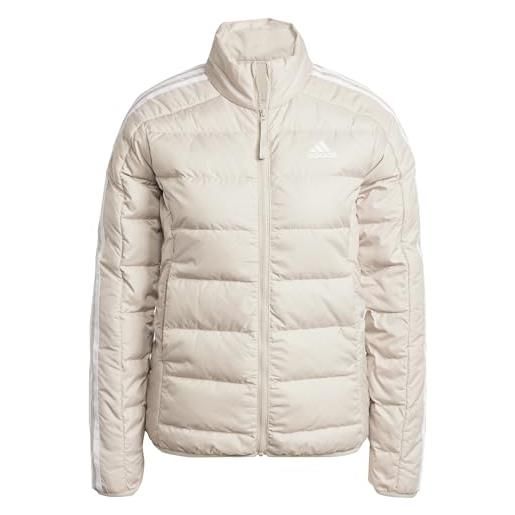 adidas donna essentials 3-stripes light down jacket, wonder beige, s