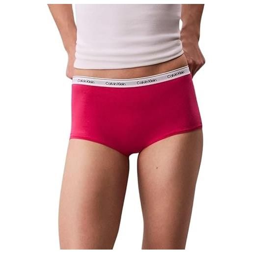 Calvin Klein donna pantaloncini hipster con fascia con logo, rosa (vibrant pink), m