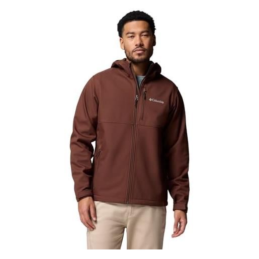 Columbia ascender ii hooded softshell jacket, resistente al vento e all'acqua, elasticizzata e confortevole, cappuccio regolabile, protezione per il mento, tasche con cerniera - da uomo